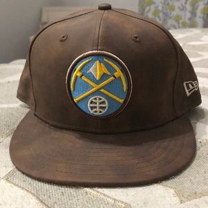 Denver Nuggets Leather SnapBack New Era hat